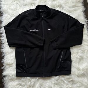 Figs Black Windbreaker Jacket for Men